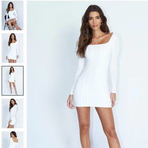 JANIE MINI DRESS WHITE SIZE 8